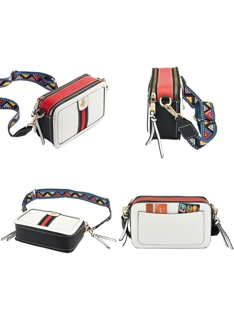Beatfull Women's Crossbody Bag Shoulder Bag with Adjustable Wide Strap Square Camera Crossbody Purse HandBag Simple Trendy Small Shoulder Bag - Image 5